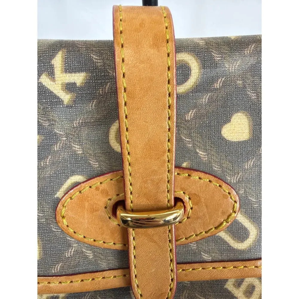 Dooney & Bourke Brown Monogram Crossbody with Tan Trim - Picture 9 of 12